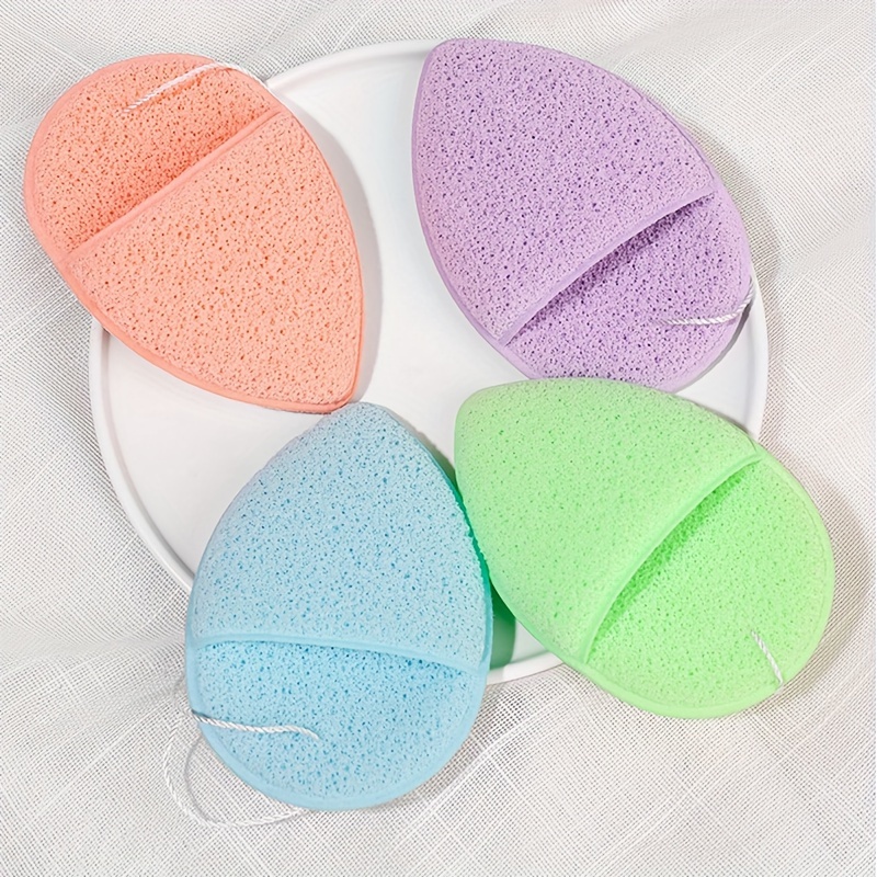 

4pcs Soft Skin Exfoliating Glove Puff Set - Facial Cleansing Sponges For Deep Cleansing And Gentle Exfoliation