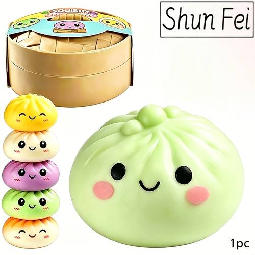 fei 1pc simulated bun pressing toy a stress relieving toy slow rebound release device festival gift random color