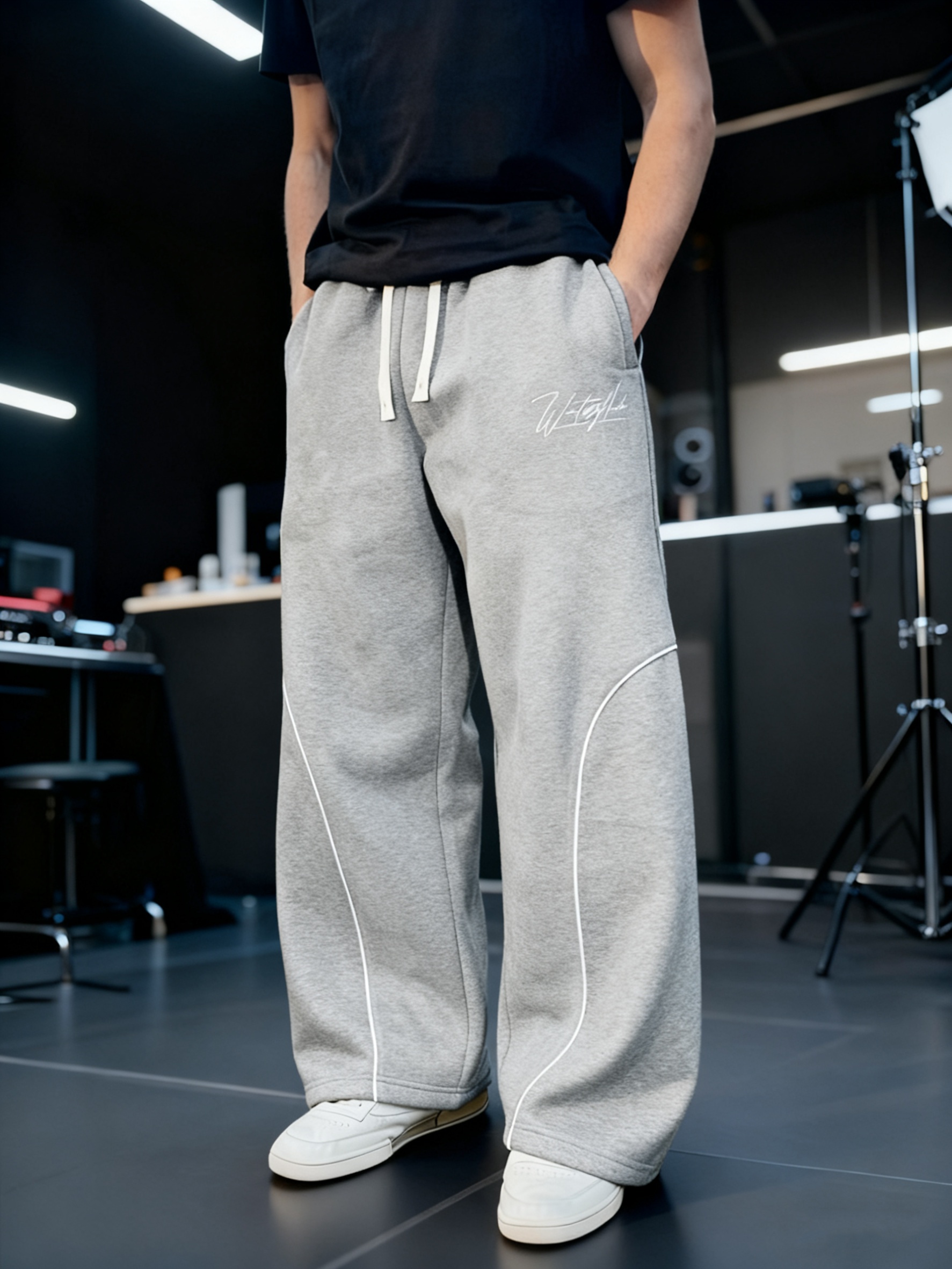 street style   casual sports pants   drawstring letter embroidery joggers y2k hip hop popular unisex for autumn and winter