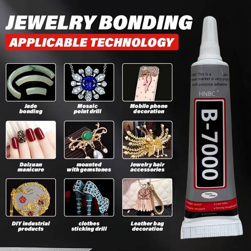 b 7000 screen repair jewelry repair and item repair splicing handicrafts books fabrics transparent slow drying needle type head positioning screen and back cover for drilling hair accessory
