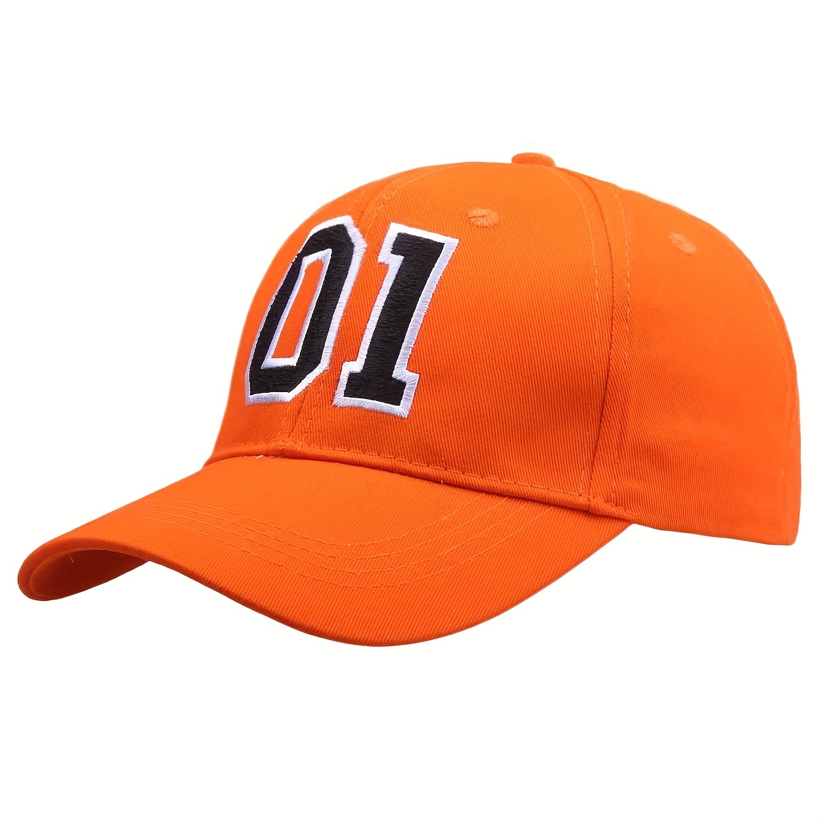 Image of 1pc Orange 01 Racing Baseball Cap, Vintage Embroidered Adjustable Unisex Hat, Lightweight Breathable, Perfect For Daily Wear, Car Meetups And Auto Enthusiast Gift