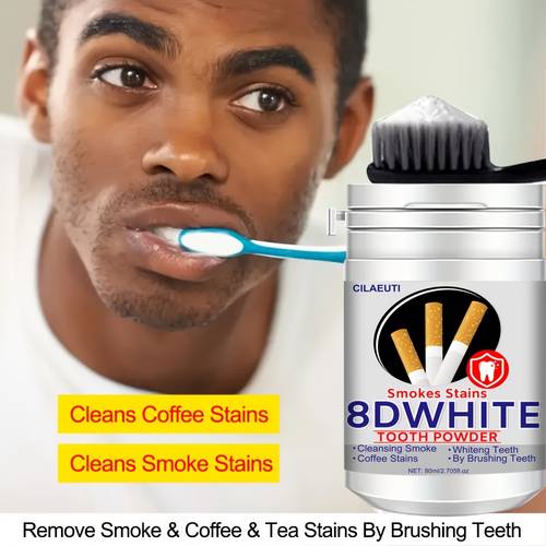 1pc 8 bright smokers toothpaste removes coffee smoking stains teeth teeth cleaning powder teeth polishing tooth deep cleaningpowder tooth cleaning powder for daily