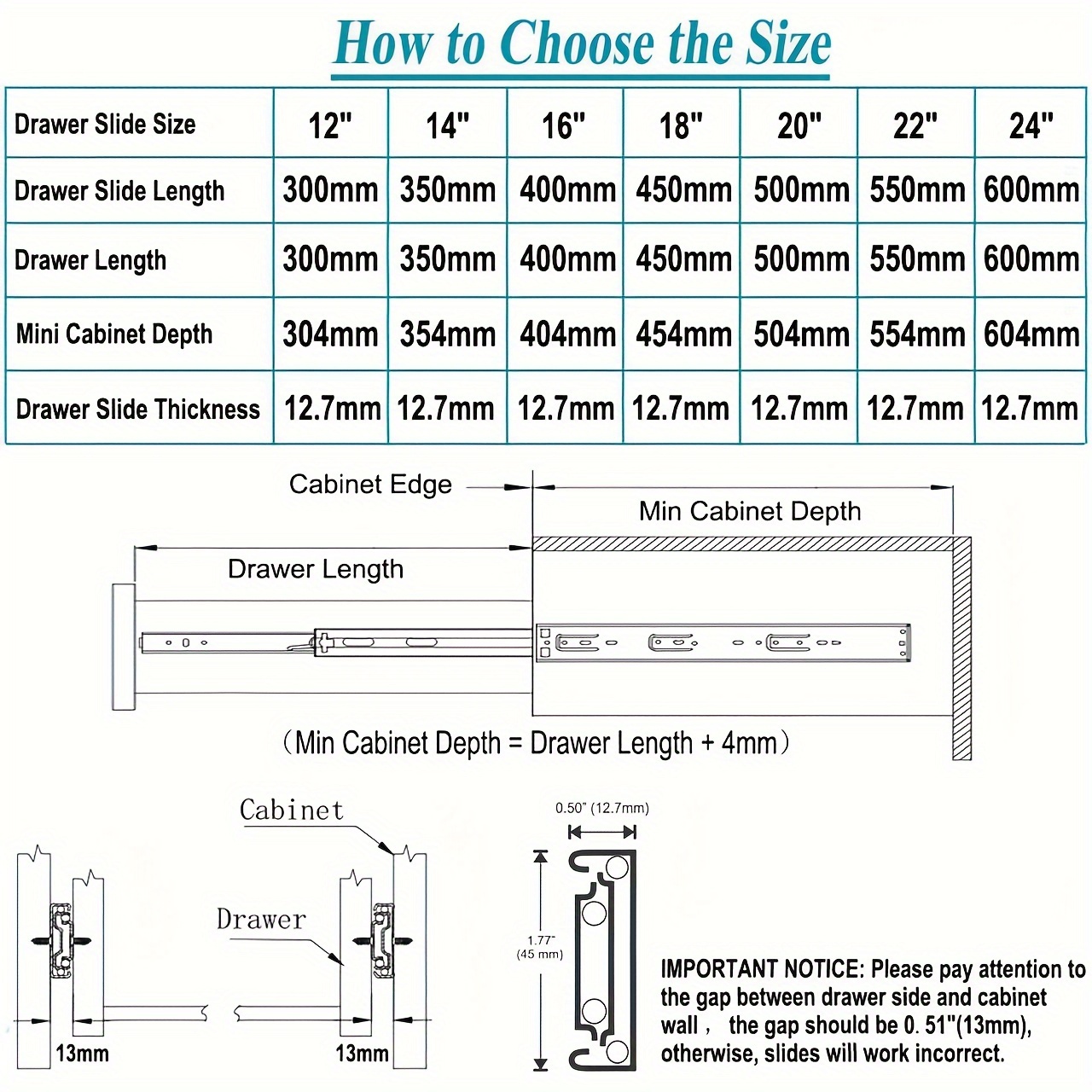 Drawer Slides Side Mount Ball Bearing Drawer Slides 3 Temu