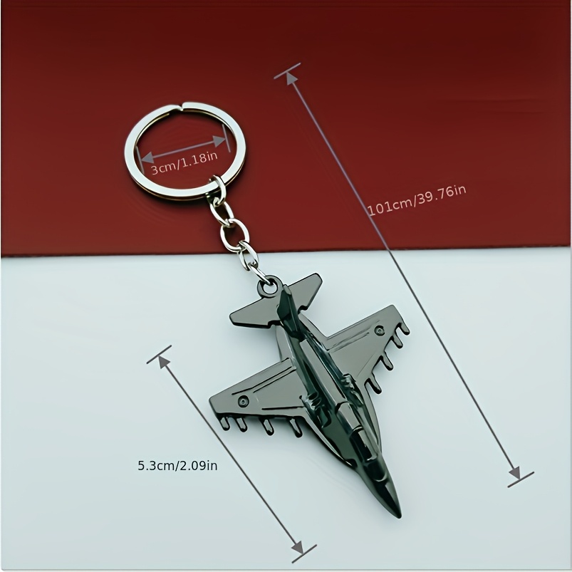 10pcs Men's Metal Airplane Keychain Tool Pendant