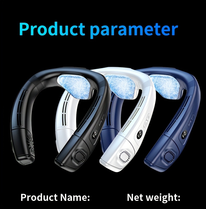 Neck Air Conditioner Portable, Up-down Airflow Portable Neck Fan, 360° Full-body Cooling Neck Fan, 5200mAh Rechargeable Neck Fan Air Conditioner with Large Cooling Plate, Neck Cooler, Cooling Plate, Neck Fan, Portable Fan, Large Airflow, Unisex Gift.