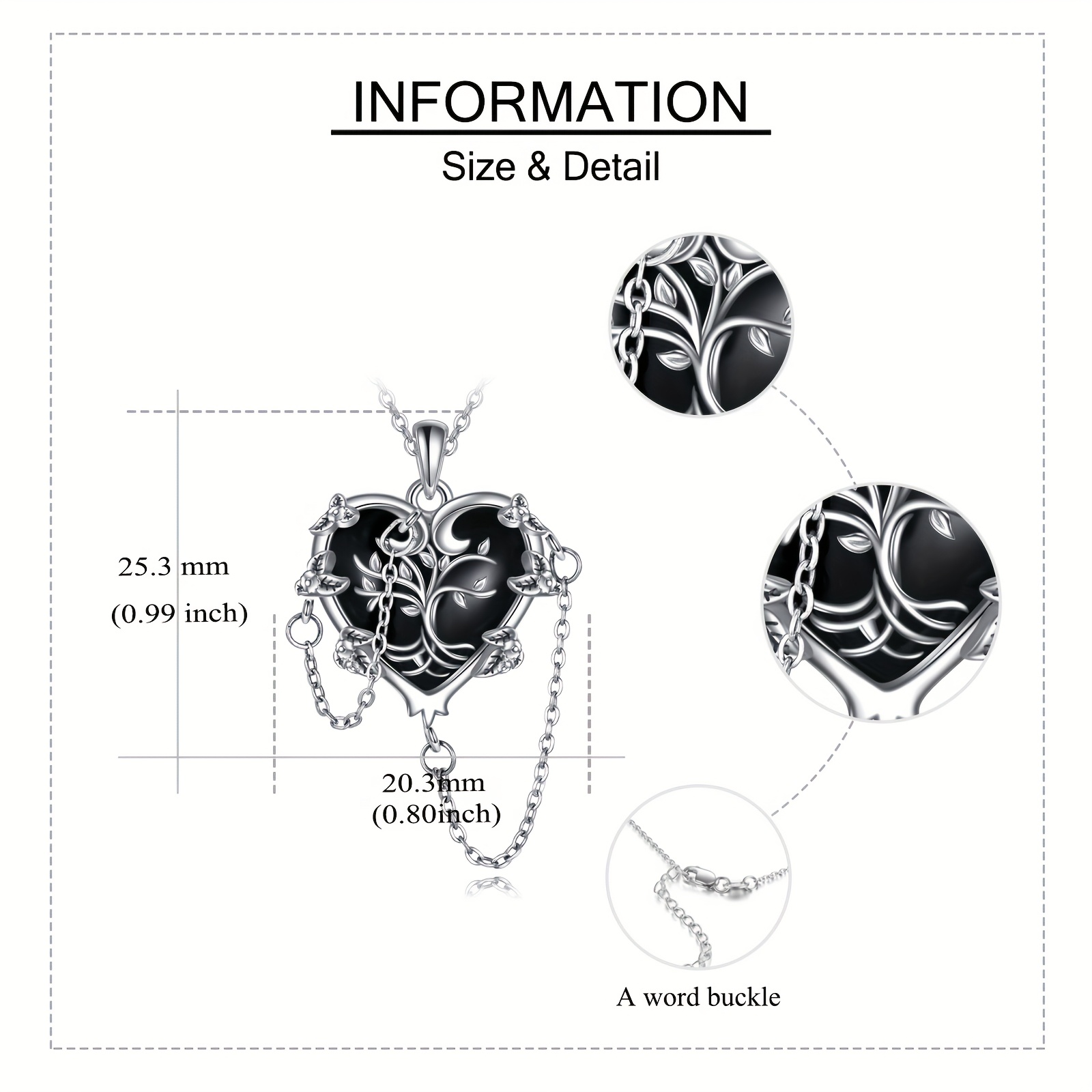 925 Sterling Silver Tree of Life Pendant Necklace