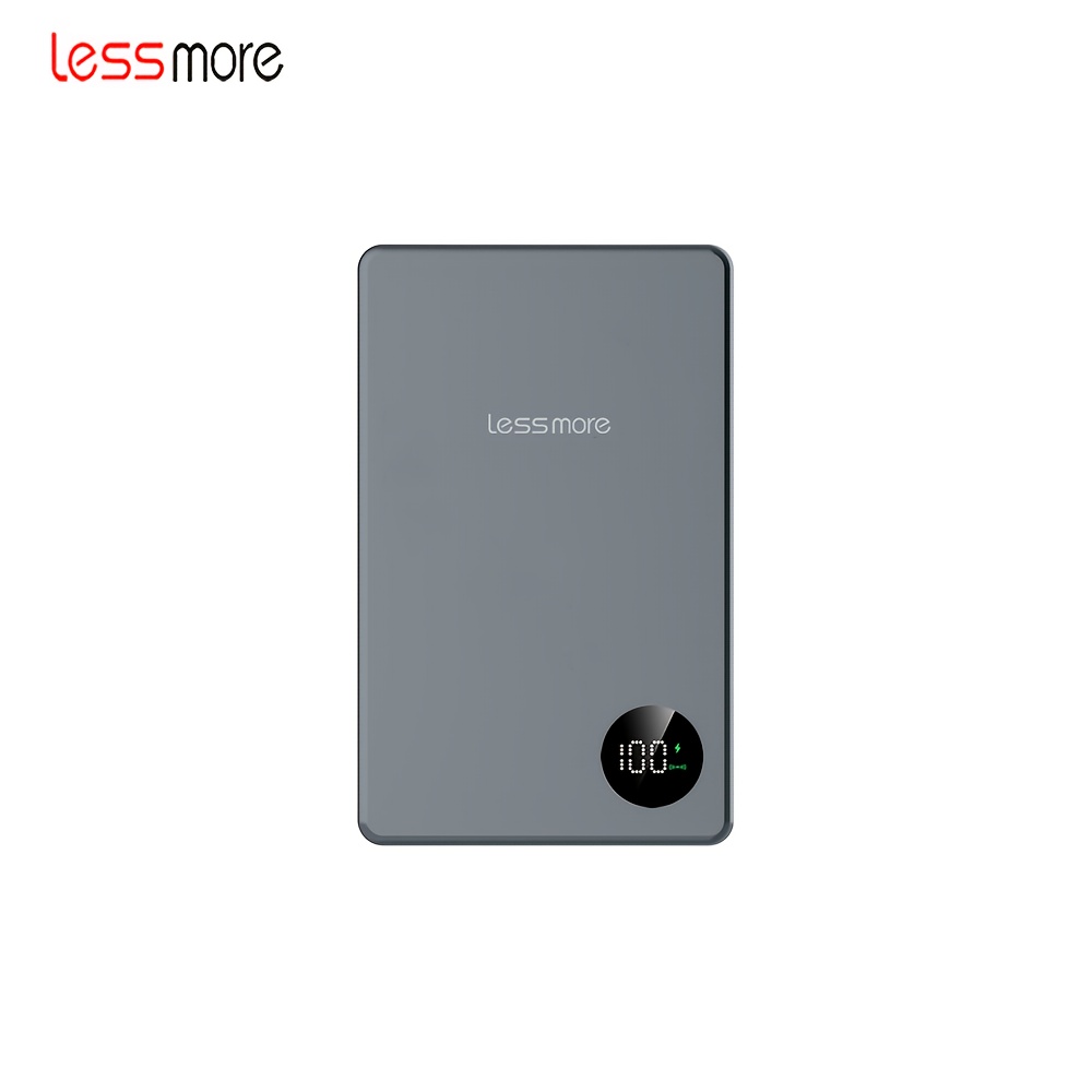 Image of Lessmore Aluminum Brushed-textured Magnetic Phone Charging Bag, With Battery Level Display, Suitable For Charging Multiple Types Of Mobile Phones
