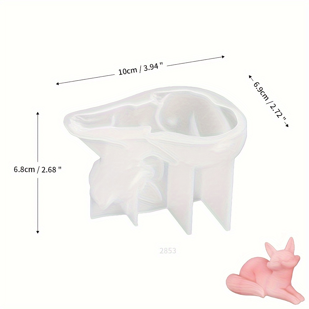 Diy 3d Fox Candle Making Kit - Adorable Cartoon-style Silicone Mold For Scented Candles & Resin Crafts, Perfect For Home Desk Decoration, Candle Making Supplies
