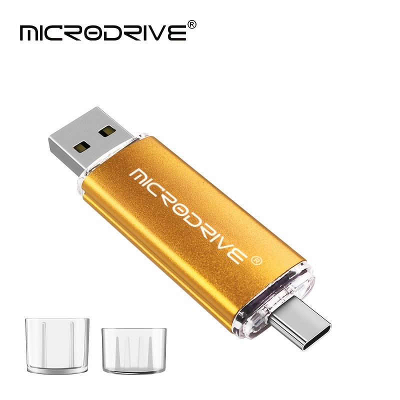TEMU Microdrive Dual-interface Usb Drive 128gb 64gb Universal For Phones And Computers, Fast File/video/photo Transfer, Multiple , To Data Cables!