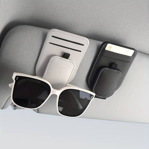 High-Quality Car Eyeglass Clip, Multi-Functional Car Sun Visor Card Holder, In-Car Eyewear Storage Rack, Fashion Glasses Clip