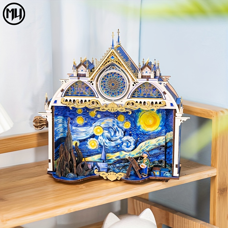 mu starry night 3d metal puzzle diy handcrafted decorative - Temu