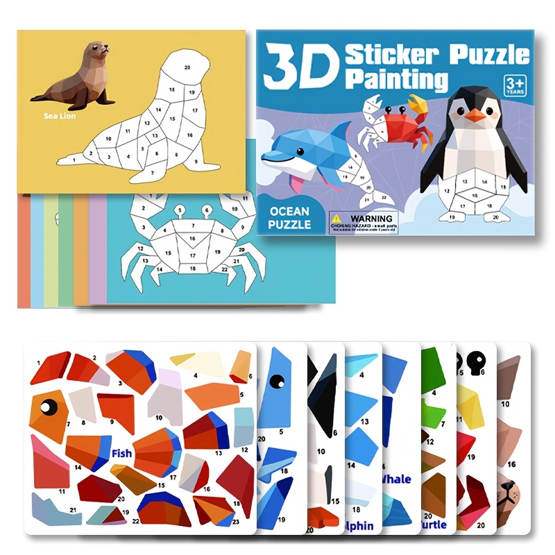 Creative 8 Stickers, A Easy And 3d Sticker Kit, Perfect For Crafting And Art Newcomers, This Set Of Art Stickers Is Ideal For Educational Purposes And Birthday Presents