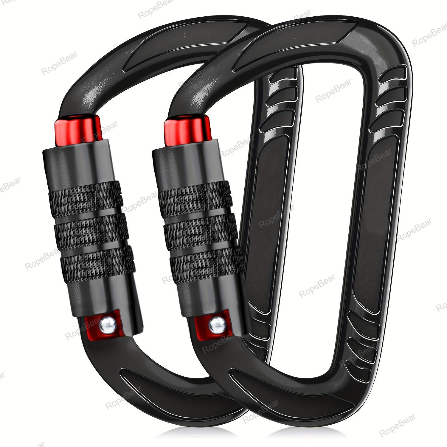 2pcs Aluminum Alloy Auto Locking Premium Small Snap Hook For Camping, Backpack, Water Bottle, Dog Leash, Keychain