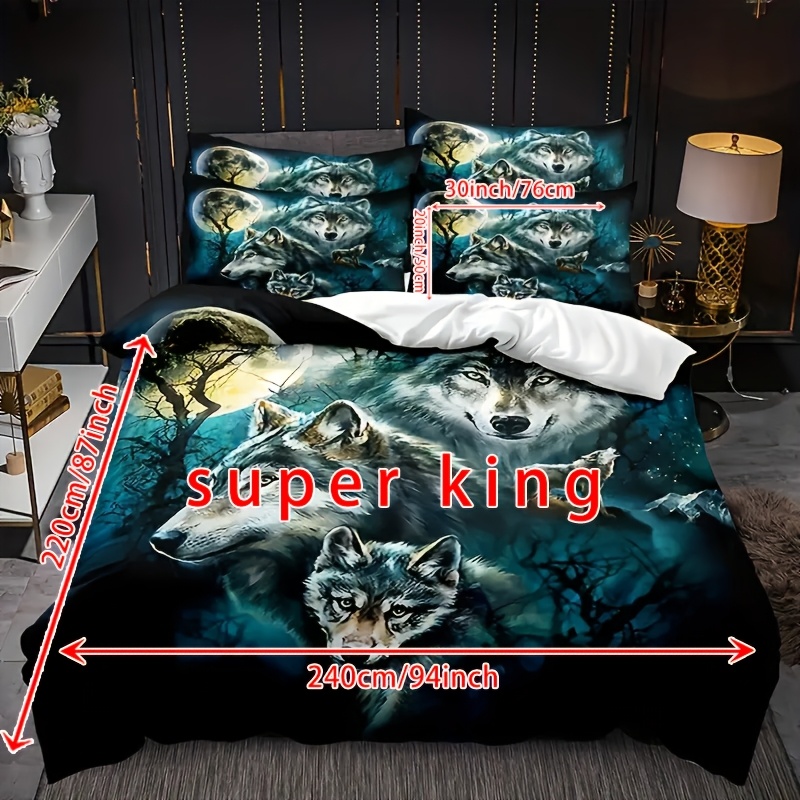 Housse De Couette 3 Pièces Motif Chaton Cœur - Microfibre Douce, Taille Double 200x200 Cm Avec 2 Taies