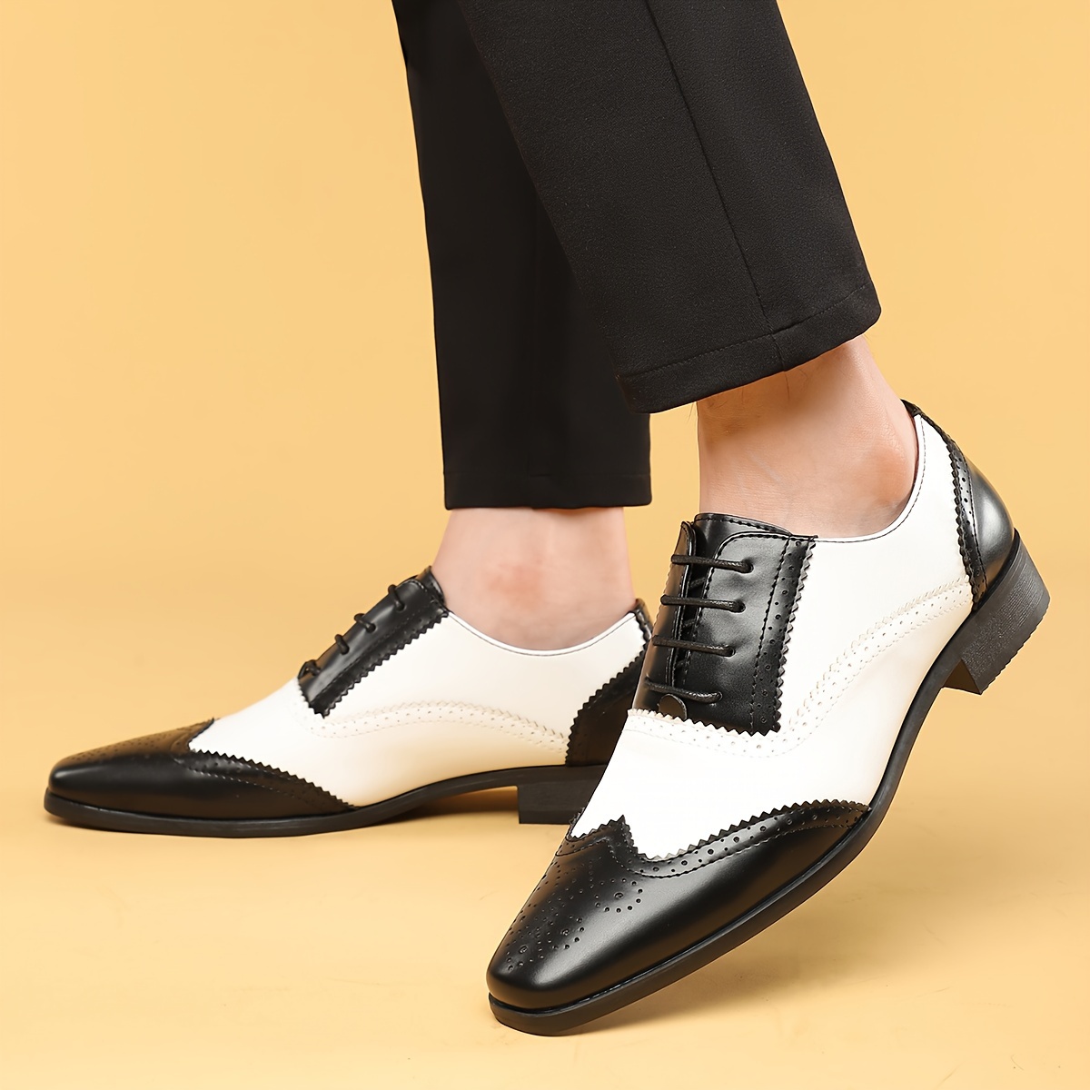 Wingtip Shoes Classy Rubber Shoes Men Oxford Brogue Business Shoes