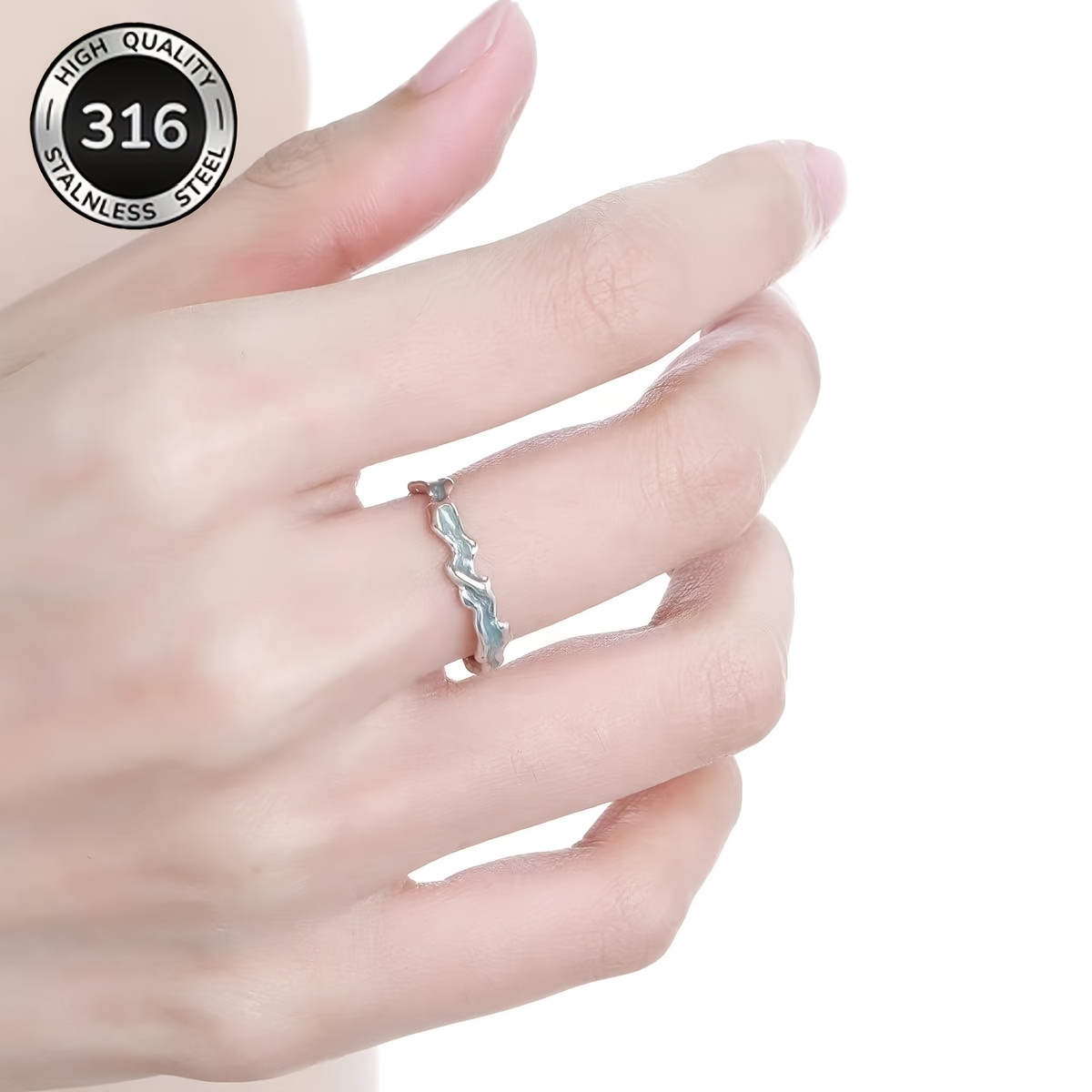 TEMU 2026 New Model Steel Irregular Ring