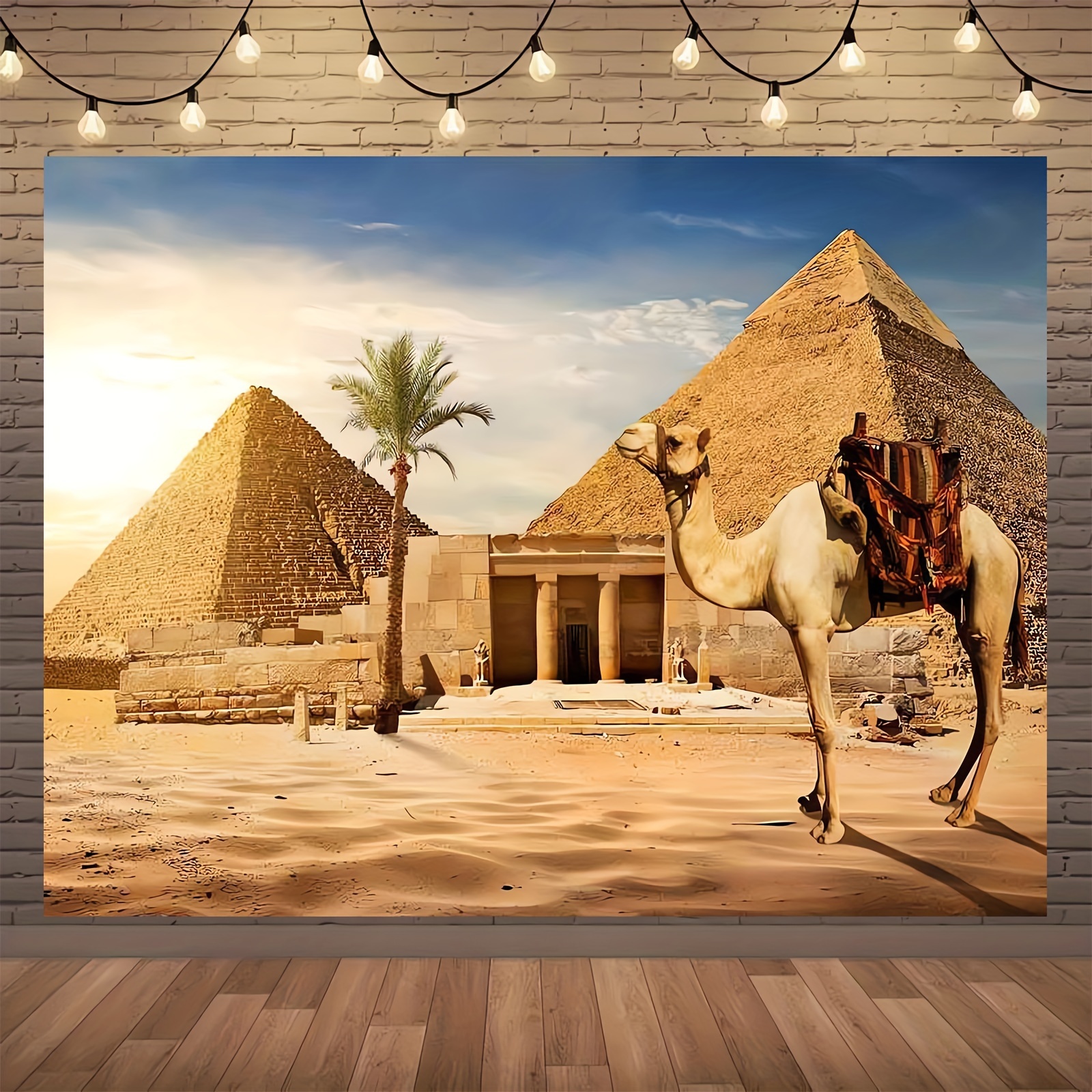 1pc pyramid backdrop     country egypt pyramid camel photography backdrop photo photography background props studio indoor decorations details 7