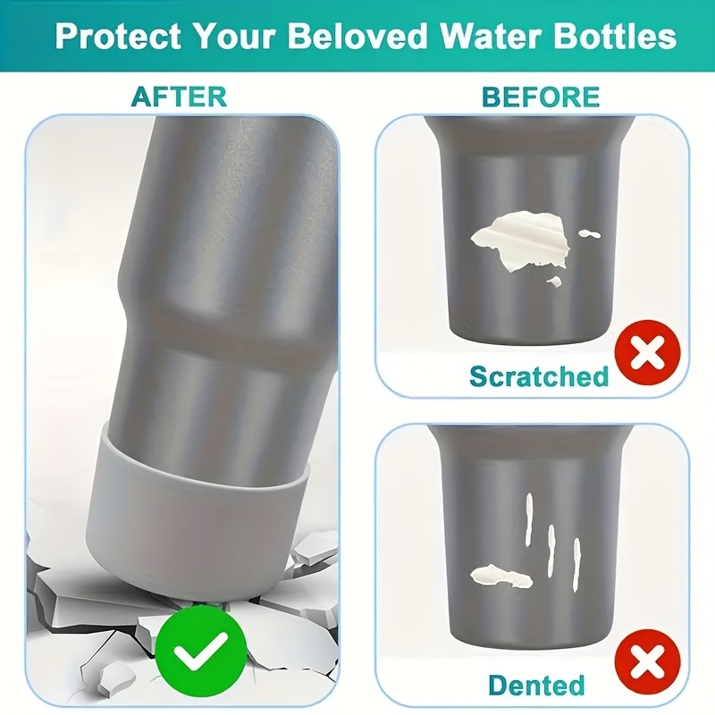 1pc/2pcs cubierta de silicona para taza, adecuada para tazas de agua de 40_32_20oz con base antideslizante   Detalles del producto 0
