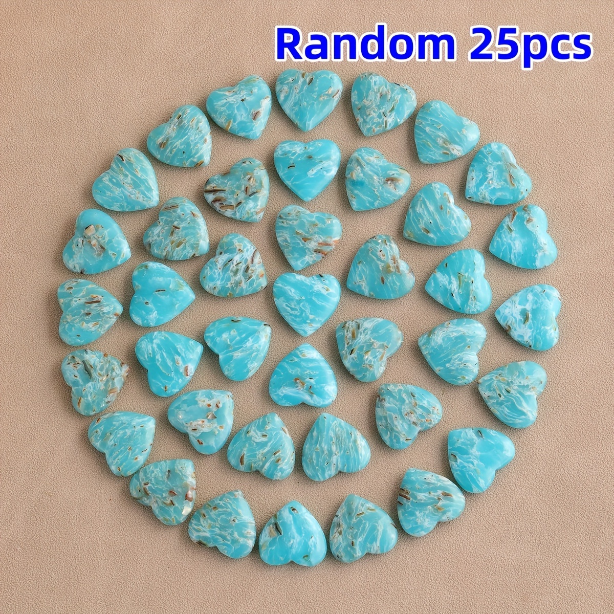 Image of 25pcs Random Heart Crystals Stones, Palm Polished Love-shaped Gemstones, Reiki Balancing Meditation Gift, Valentine's Day And Mother's Day Gifts