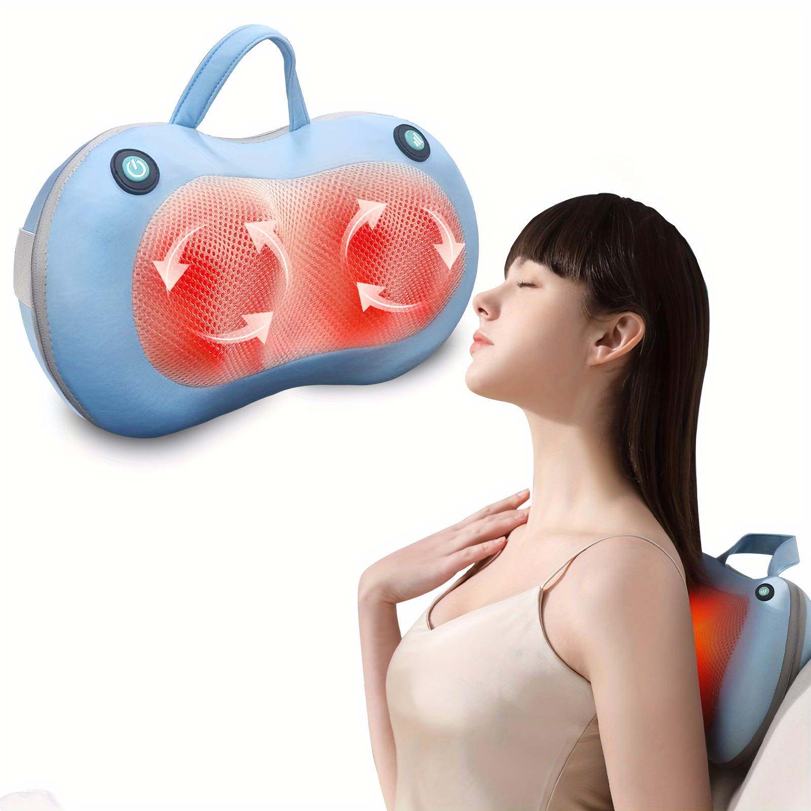 

Massage Pillow, Waist And Back Massager, Shoulder And Neck Multi-functional Automatic Heating Cushion Massager Kneading Pillow, Car Office Use, Father's Day Gift Mother's Day Gift
