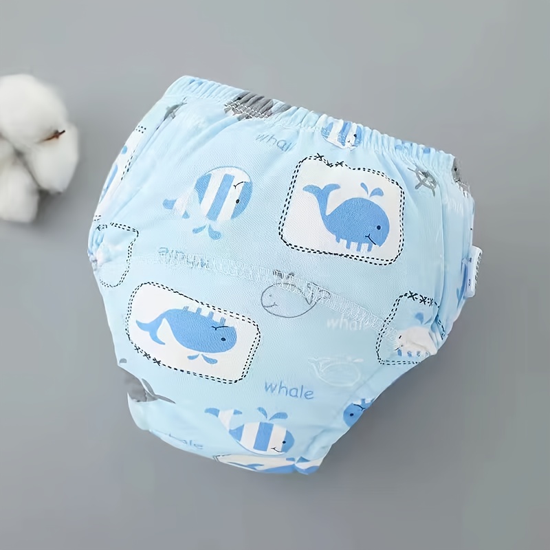 8pcs training pants washable cute animal patterns   potty training gifts   light blue details 3