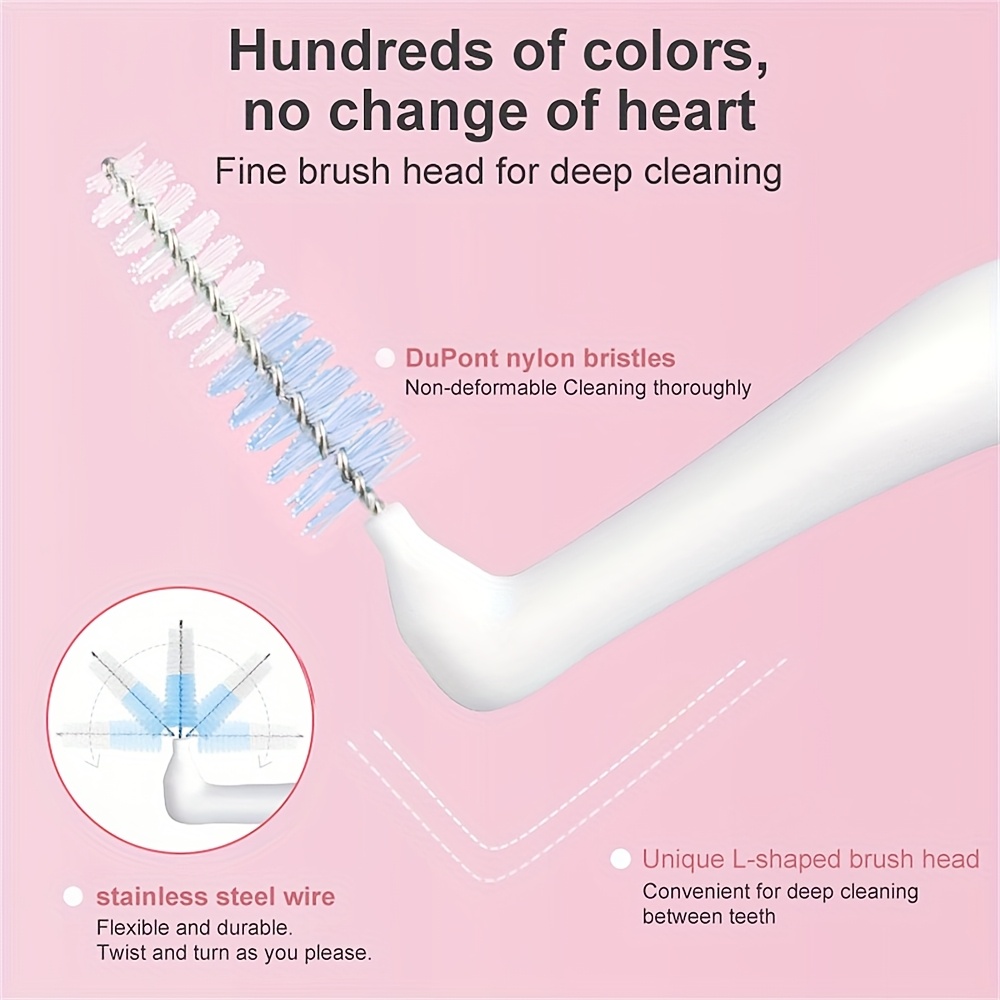 Super Deer 10pcs Interdental Brushes with Angled Head