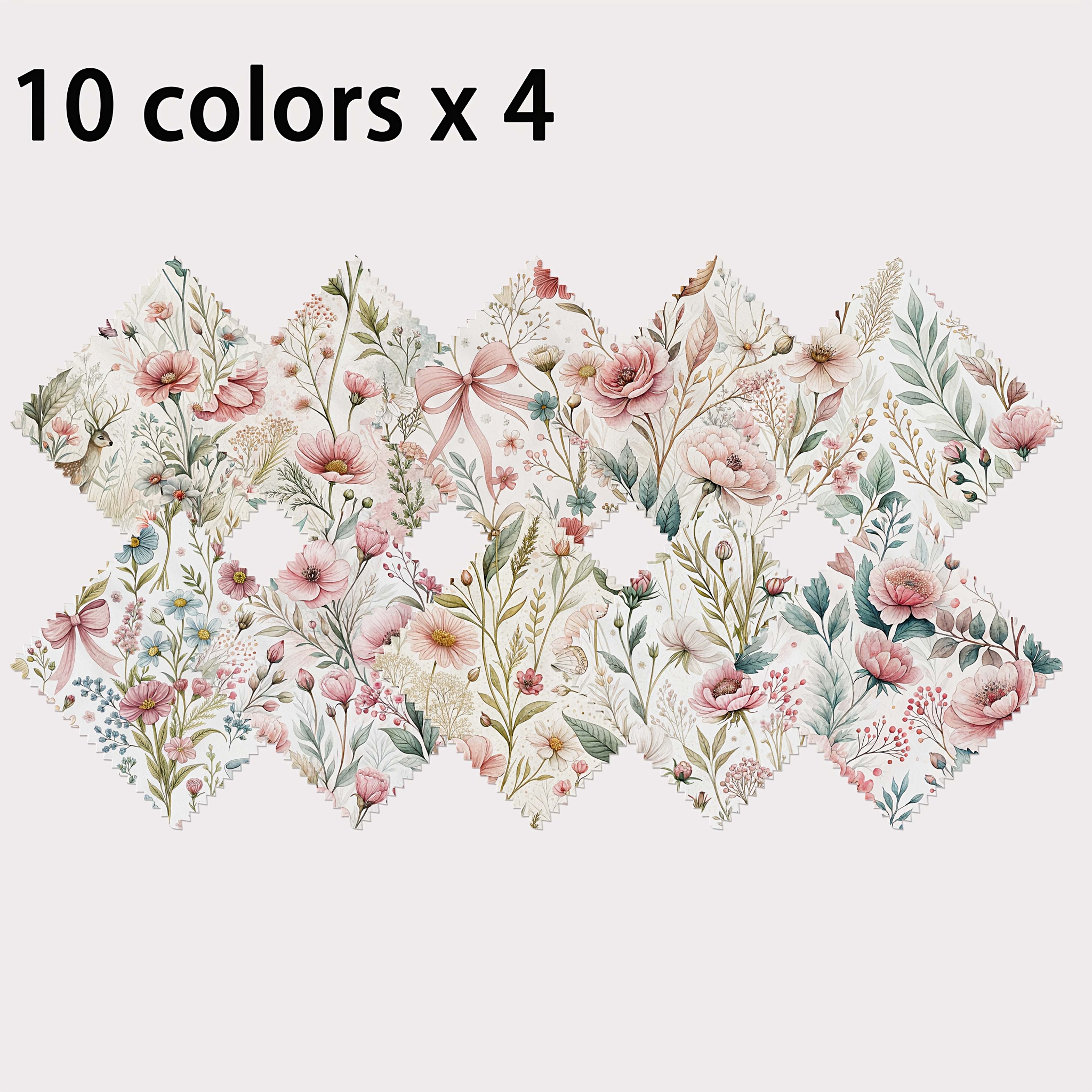 TEMU Lot d'assortiment de 40 feuilles de , de style rétro rococo , de style de texture de couleur faits à , quilting en polyester 120G, convient pour