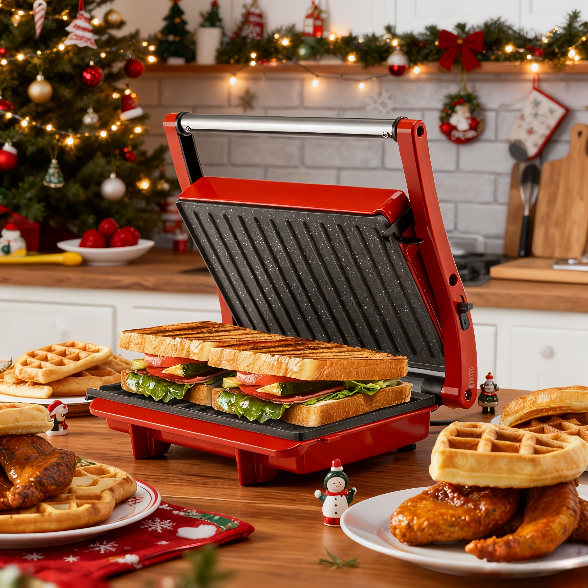 Ultimate 3-in-1 Electric Indoor Grill – Panini Press with Non-Stick Cooking Plates, Opens 180-Degree Gourmet Sandwich Maker, Floating Hinge Fits All Foods, Panini Press Grill with Grease Tray 11 Ultimate 3-in-1 Electric Indoor Grill – Panini Press with Non-Stick Cooking Plates, Opens 180-Degree Gourmet Sandwich Maker, Floating Hinge Fits All Foods, Panini Press Grill with Grease Tray - Image 11