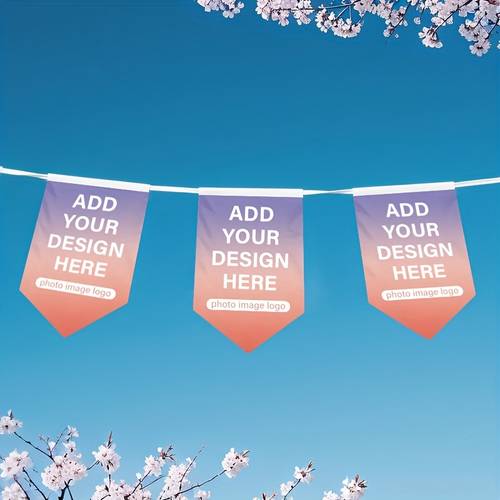 shaped string banner 1 strand of 20 flags vertical flag custom printed text photo advertising colors outdoor banners birthday party wedding graduation ceremony concert customized banners personalized garden yard banners with custom text or decorative streamers game colorful flags custom pattern printing logo text photos small flags