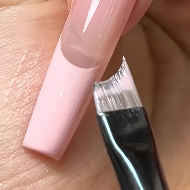 3pcs Crescent-Shaped Nail Brushes for Art Design