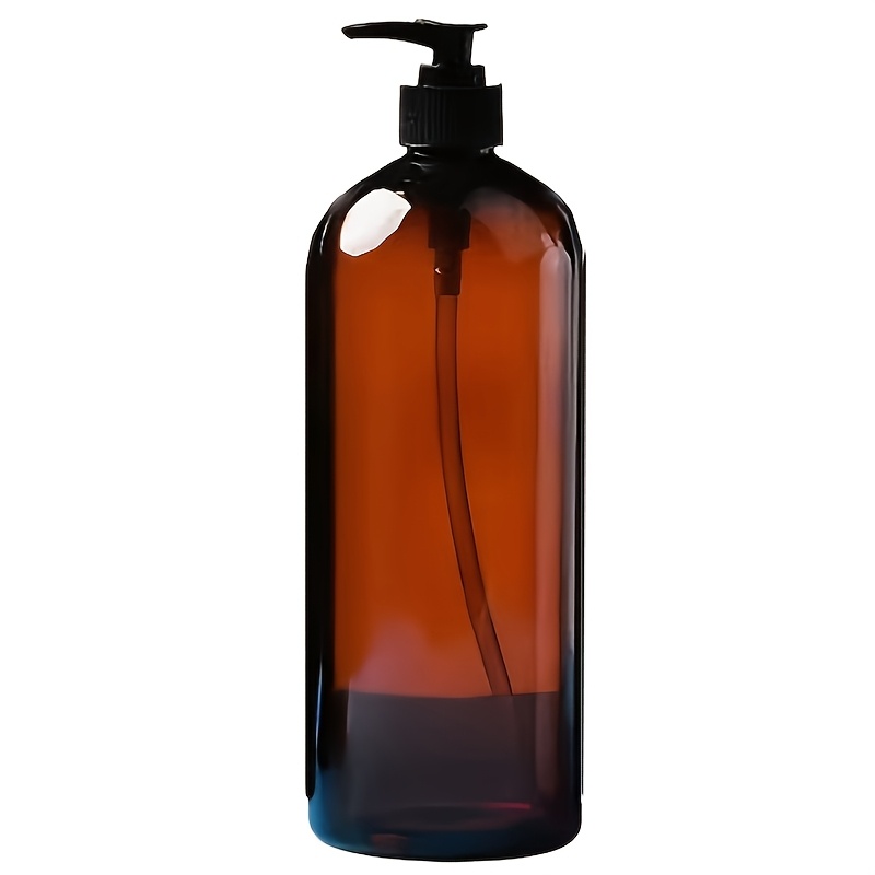 TEMU Bouteille en plastique à épaules rondes de 1000 ml, récipient pour le nettoyant pour , le shampoing et le gel douche