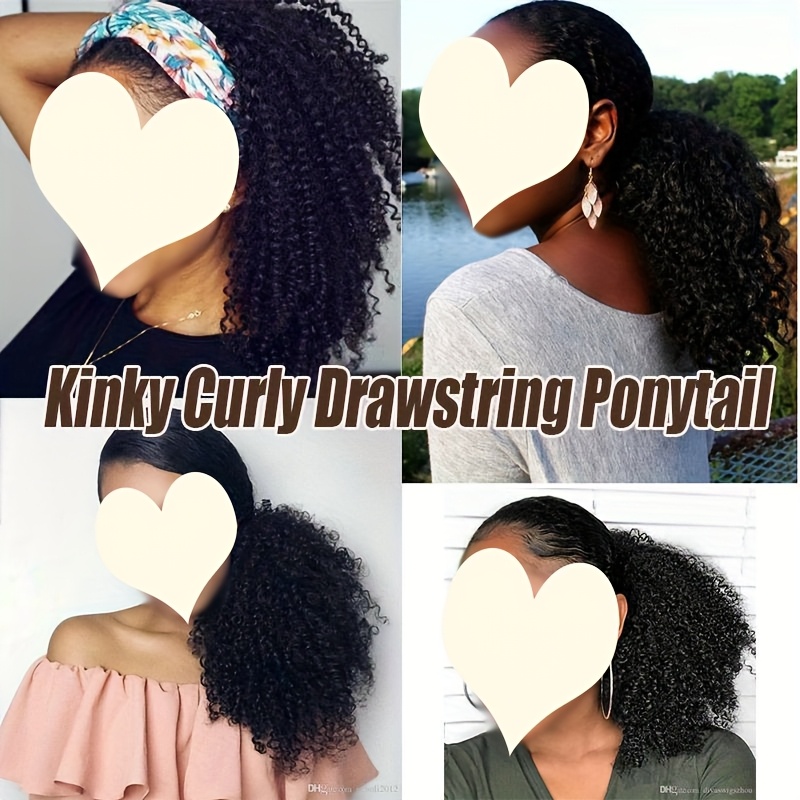 8 inch short   ponytail extensions for synthetic afro hair with 2 clips multi color options light brown to dark red secure drawstring closure for     ponytail hair extensions details 9