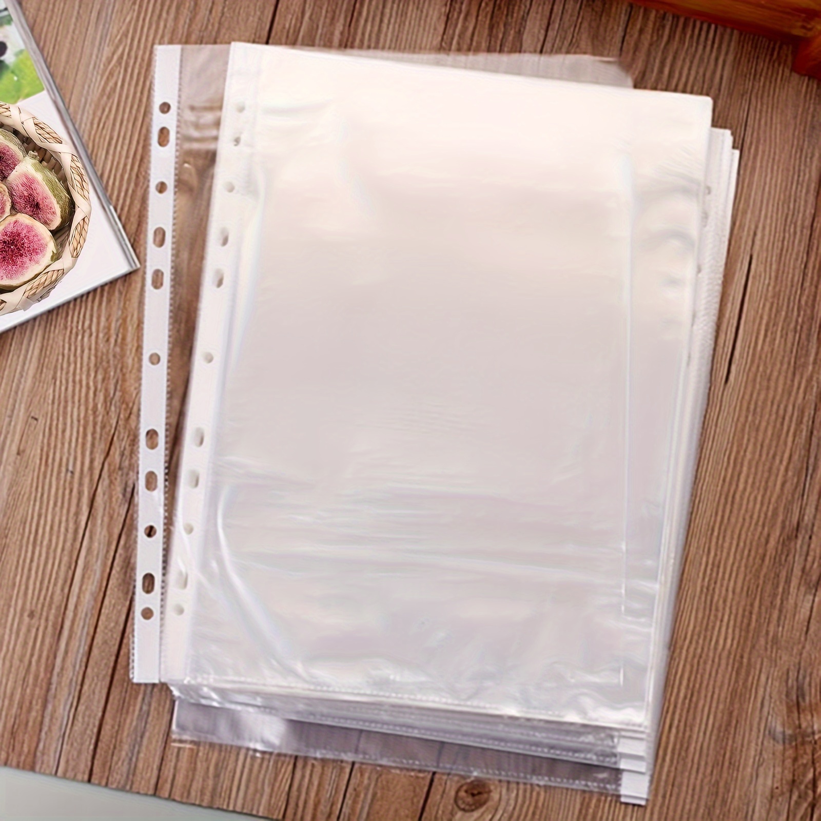 

100pcs Simple Transparency High Easy Storage Multi-purpose Reusable Pp Material A4 Waterproof Box Paper Holder Suitable For Office/learning/organizing Etc (hand Measurement, Error In 1-3mm)