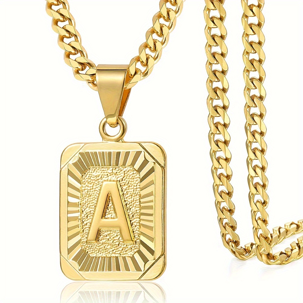 

A-z Pendant Necklace For Women Men Steel Pendant Necklace Jewelry