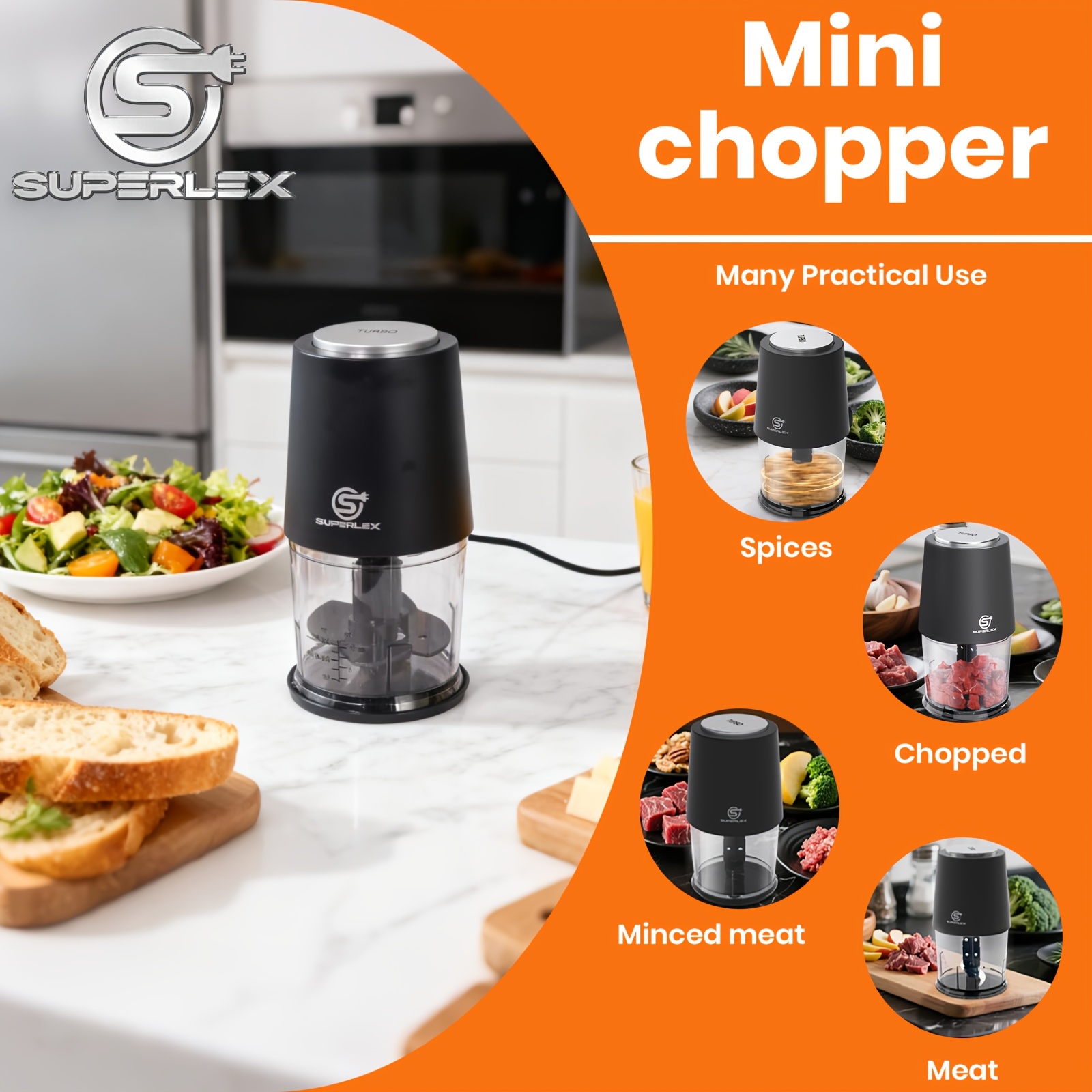 SUPERLEX Mini Electric Food Chopper