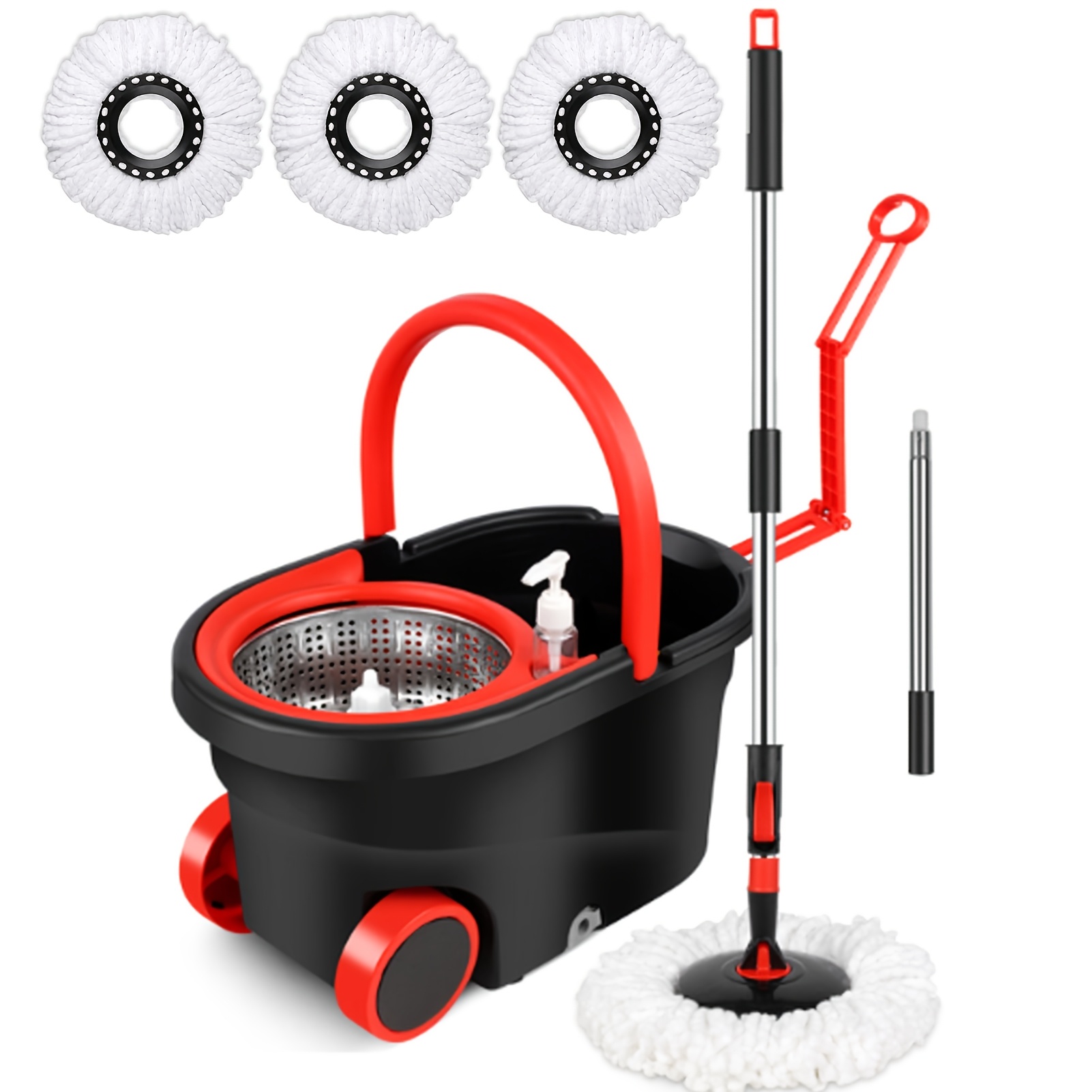 Spin Mop Bucket Wringer Set Wheels 360 Spinning Mop
