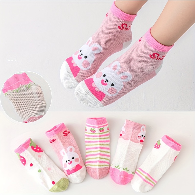 Girls Thin Nylon Cartoon Animal Atr Heart Strip Pattern - Temu