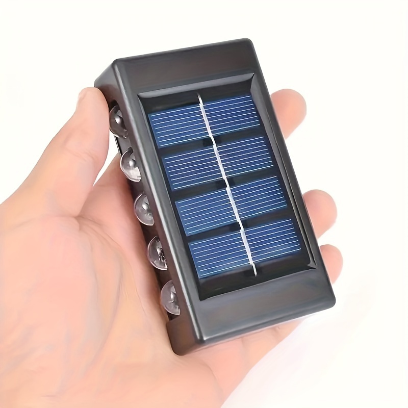 Solar-Powered Outdoor Courtyard Lamp, 10 LED Bead Wall-Mounted Decorative Fence Wash Wall Illumination, Up and Down Illumination, IP44, Suitable for Exterior Walls, Full-Brightness Use, Energy-Efficient LED Lighting | Modern Pendant Light | Acrylic LED Lights, Outdoor Lights for Patio