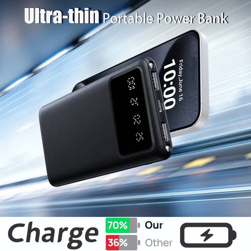20000 10000mah large capacity portable power bank suitable for charging electronics mobile phone devices with led output ports portable emergency power supply device for outdoor travel