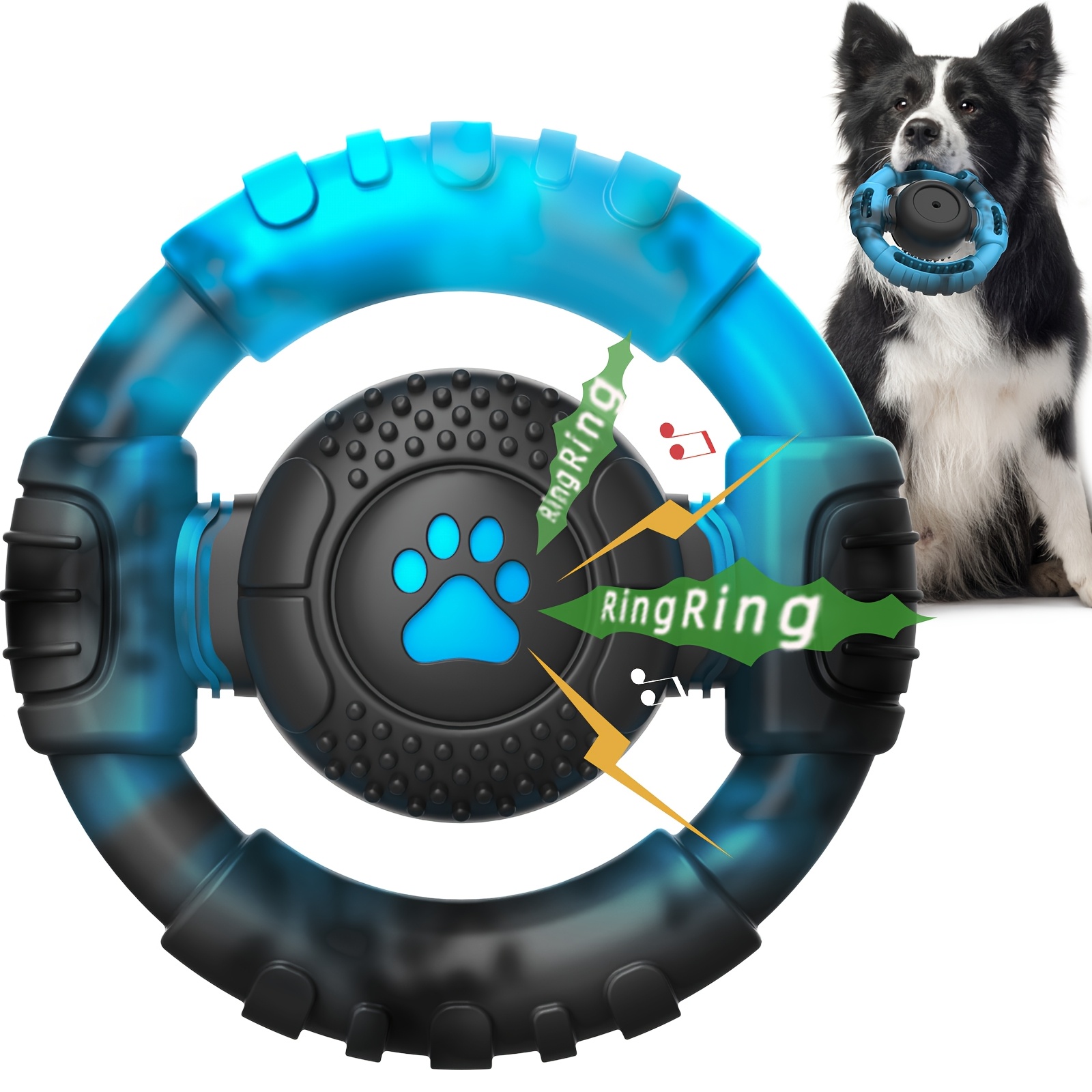 

Dog Chew Toy, Steering Wheel Shaped Dog Interactive Play Toy, Teeth Cleaning Training Toy Pet Supplies Suitable For Medium-sized Dogs