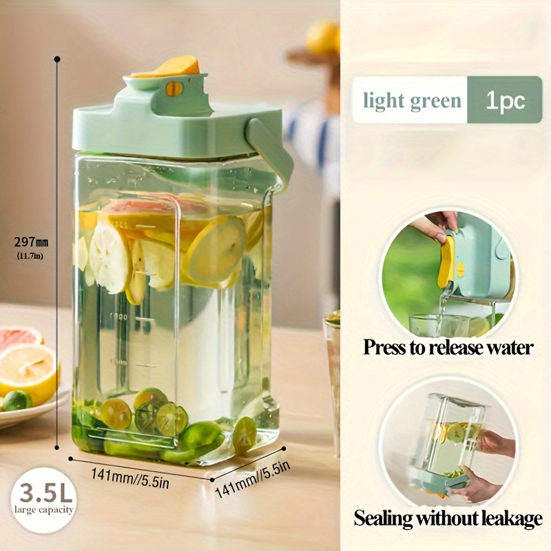 3 5l portable water dispenser 2 colors available 1 in light green abs material perfect for home office or on the go details 1