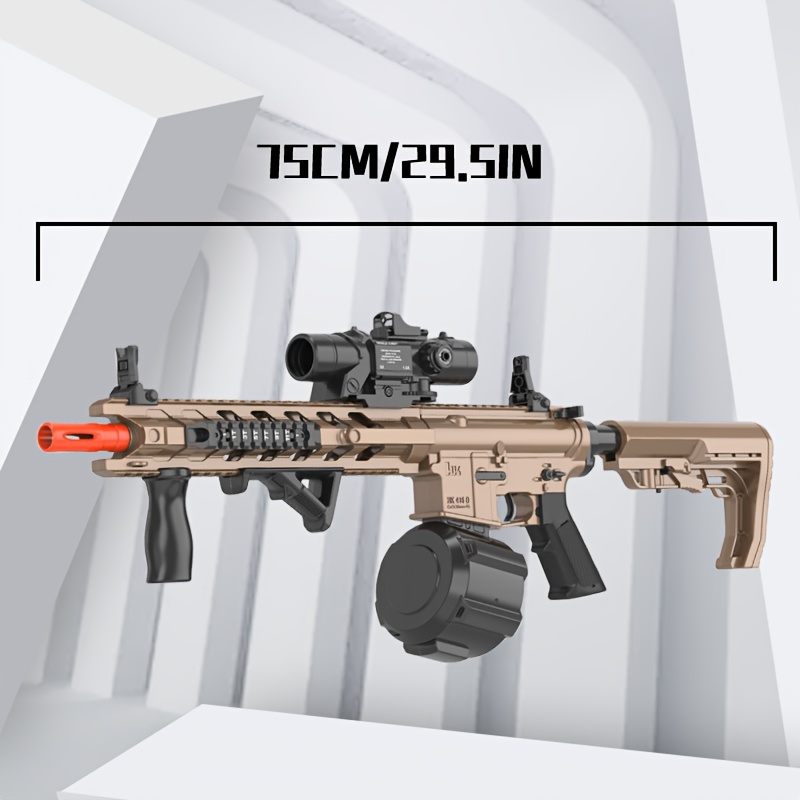 M4 Electric Gel Ball Gun - 7.4V High Speed Upgrade, Manual/Automatic Dual Mode, Highly Assembled Toy Rifle for Outdoor Entertainment, Team Shooting Games, Christmas Gifts (No Bullets), Team Shooting Game, Sleek Weapon Design, Durable Construction