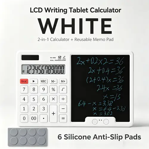 Whiteboard Writing Math calculator with writing pad sold on Temu Philippines