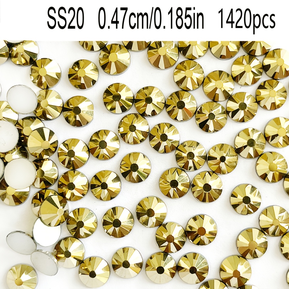 TEMU Natale, 278/1420 pz Strass per Nail Art con Retro Piatto, Set di Strass per Unghie, Artigianato, Borse, Accessori e Forniture per Nail Art,