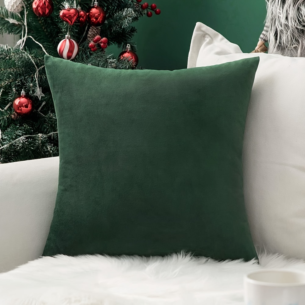 

2pcs Housses de Coussin en Velours pour Noël, 18x18 Pouces - Parfaites pour le Canapé, & la Décoration du Salon | Lavables en Machine avec Fermeture Éclair