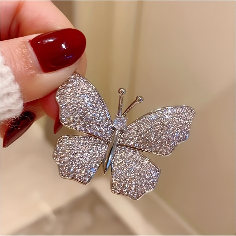retro exquisite and elegant butterfly brooch for girls versatile accessories for scarves holiday gift details 1