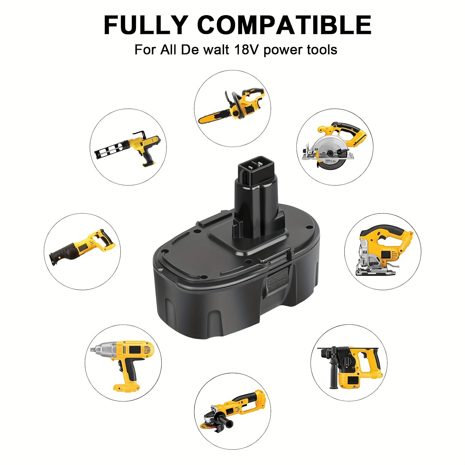 

4800mah 18v Dc9096 Dc9098 Replacement Battery Compatible With For Dewalt 18v Xrp Dc9099 Dw9095 Dw9099 De9038 De9039 De9095 Dw9095 Dw9096 Dw9098 De9503 Dc9182 Cordless Power Tools Battery