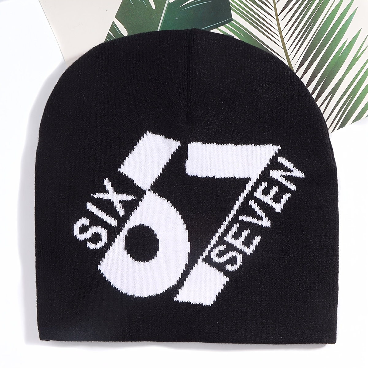 TEMU Bonnet d'hiver chaud avec numéro 67 - Léger pour , le vélo et l'extérieur | Bonnet unisexe lavable à , cadeau pour enseignants, de diplômes,