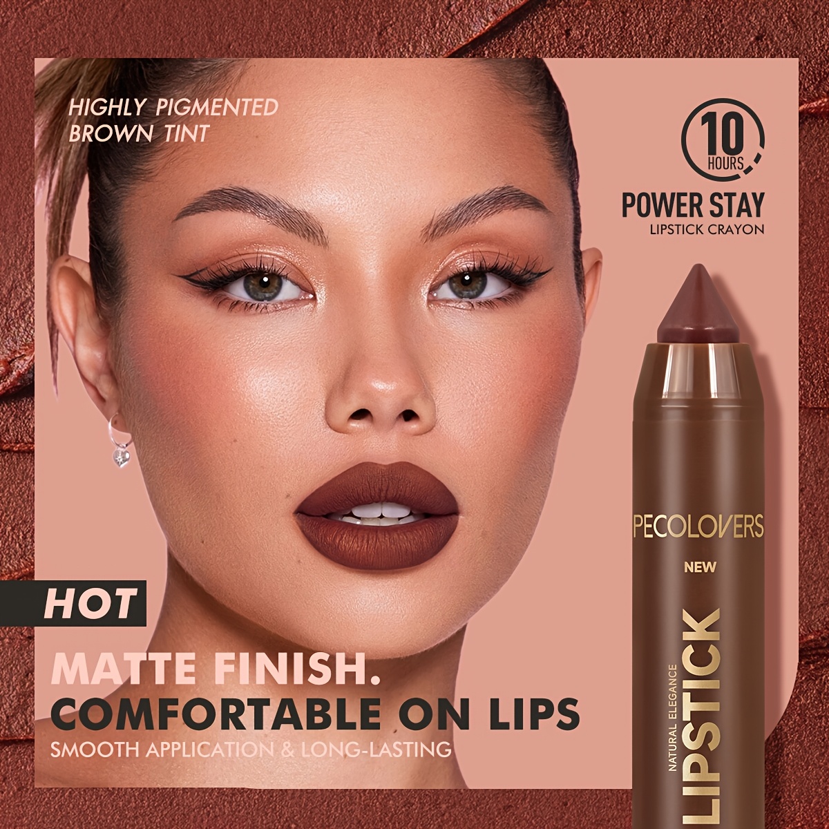 rouge à lèvres mat imperméable  ,   contour rouge    , crayon à lèvres longue tenue et   pour   types de peau, cosmétique de maquillage Détails du produit 4