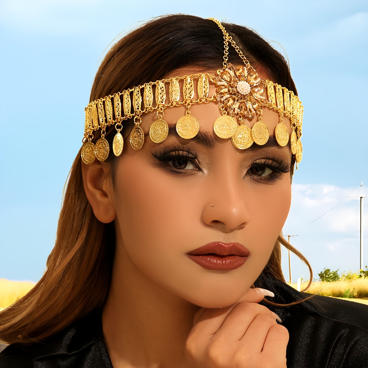 Headband Arabian Head Jewelry Traditional Arabic Head Jewelry